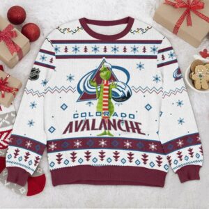 Colorado Avalanche Grinch Ugly Christmas Sweater