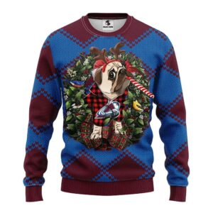 Colorado Avalanche Pub Dog Ugly Christmas Sweater