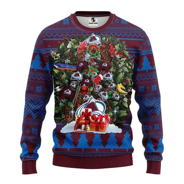 Colorado Avalanche Tree Christmas Ugly Sweater