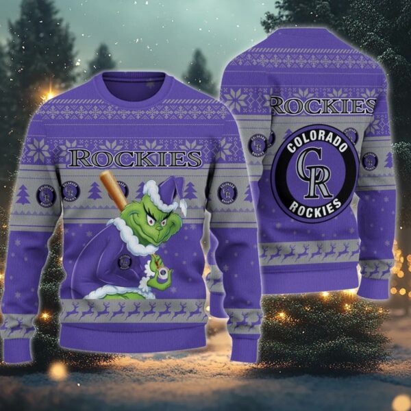 Colorado Rockies Grinch Stolen Ugly Christmas Sweater