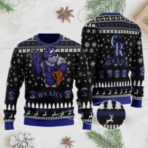 Colorado Rockies Mascot Ugly Christmas Sweater