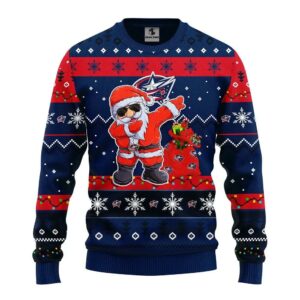 Columbus Blue Jackets Dabbing Santa Claus Ugly Christmas Sweater