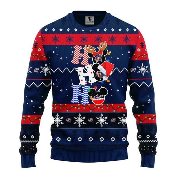 Columbus Blue Jackets Hohoho Ugly Christmas Sweater