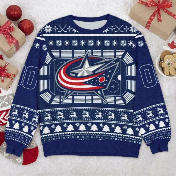 Columbus Blue Jackets NHL Custom Ugly Christmas Sweater