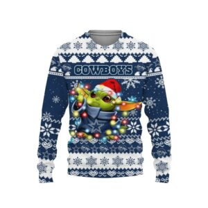 Dallas Cowboys Baby Yoda Star Wars Sports Ugly Christmas Sweater