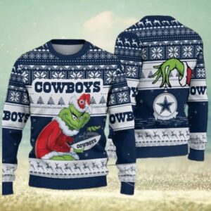 Dallas Cowboys Grinch Stolen Ugly Christmas Sweater Football Fan Dallas Cowboys Christmas Sweater 1.jpg