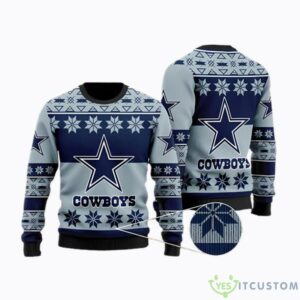 Dallas Cowboys Snowflakes Pattern Ugly Sweater Christmas Christmas Sweater Dallas Cowboys 1.jpg