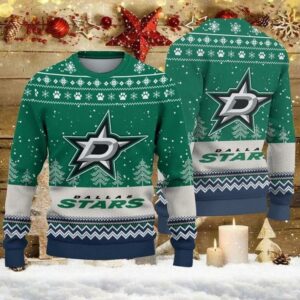 Dallas Stars Big Logo Ugly Christmas Sweater