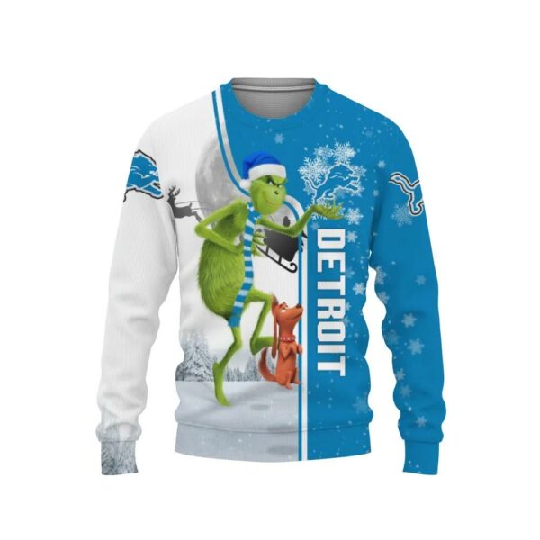 Detroit Lions Grinch & Scooby–Doo Ugly Christmas Sweater