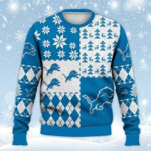 Detroit Lions Ugly Sweater Christmas