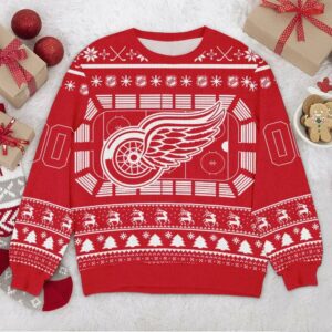 Detroit Red Wings NHL Custom Ugly Christmas Sweater