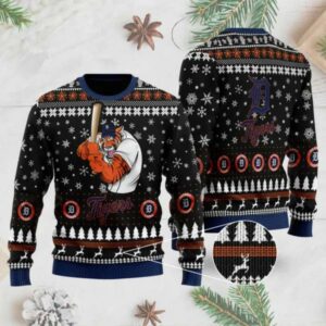 Detroit Tigers Mascot Ugly Christmas Sweater