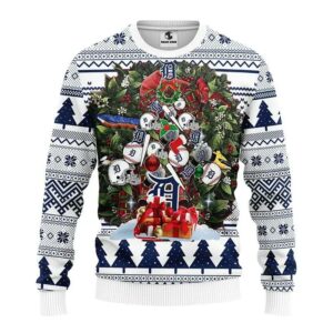 Detroit Tigers Tree Christmas Ugly Christmas Sweater