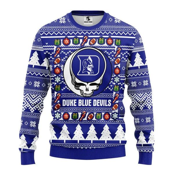 Duke Blue Devils Grateful Dead Ugly Christmas Sweater