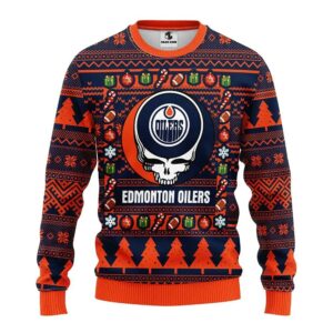 Edmonton Oilers Grateful Dead Ugly Christmas Sweater