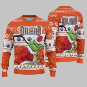 Edmonton Oilers Grinch Stolen Ugly Christmas Sweater