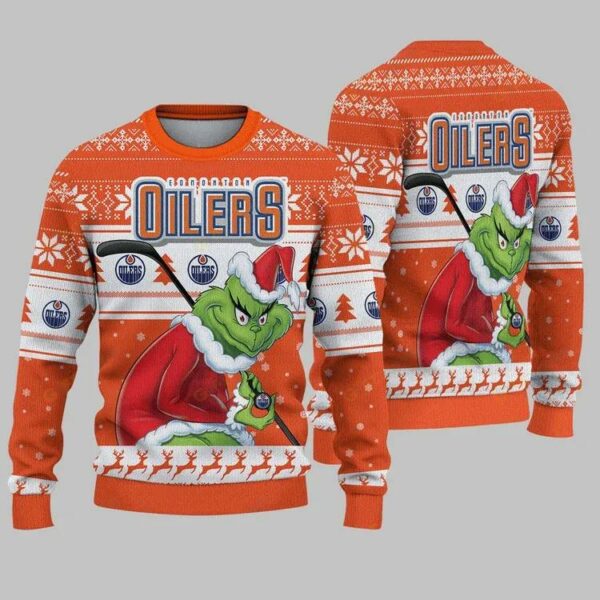 Edmonton Oilers Grinch Stolen Ugly Christmas Sweater