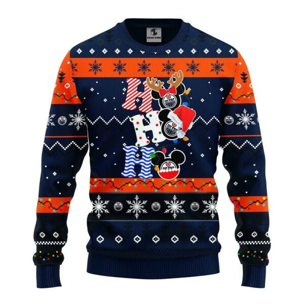 Edmonton Oilers Hohoho Ugly Christmas Sweater