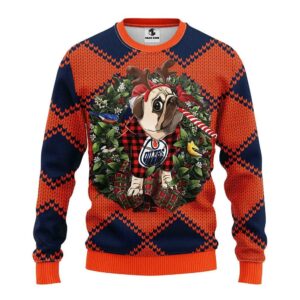 Edmonton Oilers Pub Dog Ugly Christmas Sweater