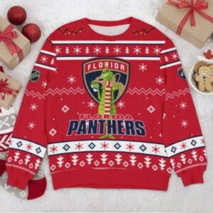 Florida Panthers NHL Grinch Ugly Christmas Sweater