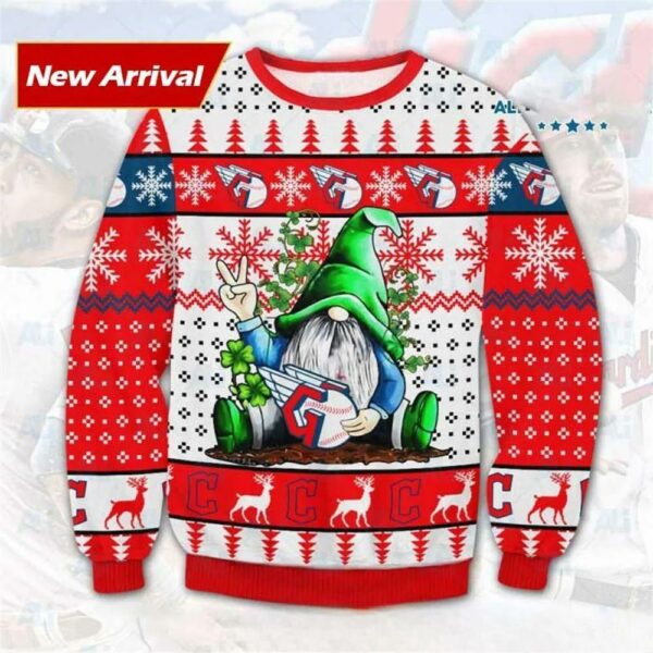 Gnome Cleveland Guardians Ugly Christmas Sweater