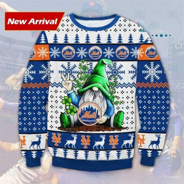 Gnome New York Mets Ugly Christmas Sweater