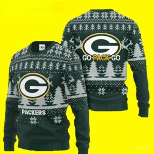 Go Pack Go Green Bay Packers Ugly Christmas Sweater