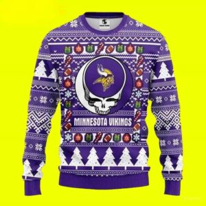 Gold Minnesota Vikings Ugly Christmas Sweater