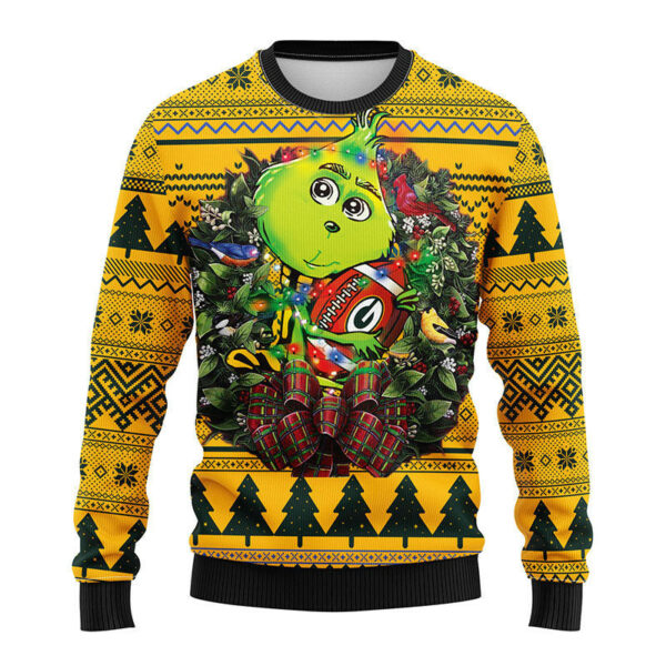 Green Bay Packers Grinch Hug Ugly Christmas Sweater Grinch Xmas Sweater 1.jpeg