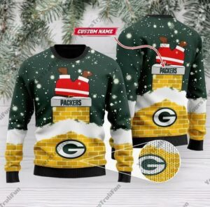 Green Bay Packers Santa Claus Custom Ugly Christmas Sweater