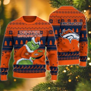 Grinch Stolen Denver Broncos Ugly Christmas Sweater