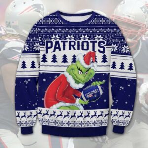 Grinch Stolen New England Patriots Ugly Christmas Sweater