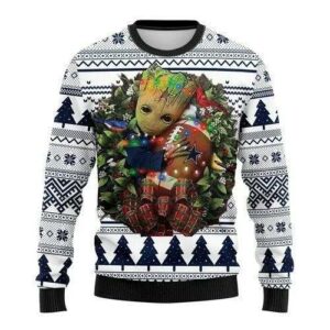 Groot Hug Dallas Cowboys Ugly Christmas Sweater