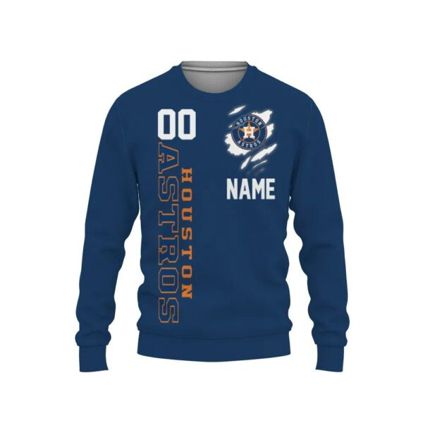 Houston Astros Custom Name Number Ugly Christmas Sweater