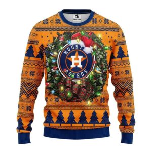 Houston Astros Santa Hat Ugly Sweater