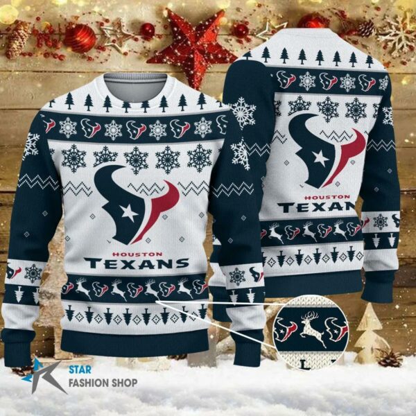 Houston Texans Big Logo Ugly Christmas Sweater