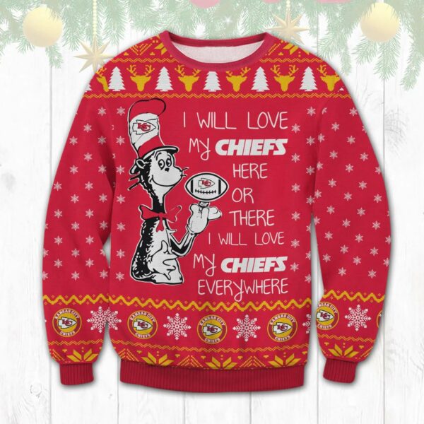 I Love My Kansas City Chiefs Ugly Christmas Sweater