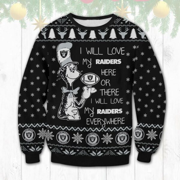 I love My Las Vegas Raiders Ugly Christmas Sweater