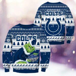 Indianapolis Colts Grinch Stolen Ugly Christmas Sweater