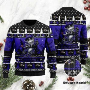 Jack Skellington Baltimore Ravens Ugly Christmas Sweater