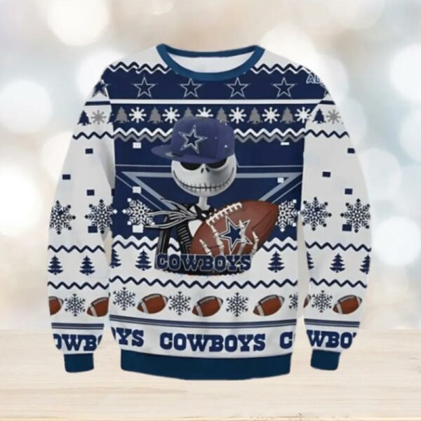 Jack Skellington Dallas Cowboys Ugly Christmas Sweater Gift For Men And Women 1.jpg