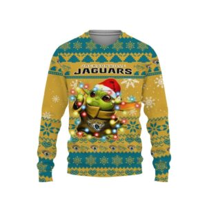 Jacksonville Jaguars Baby Yoda Star Wars Ugly Christmas Sweater