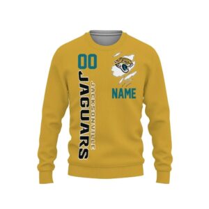 Jacksonville Jaguars Custom Name Number Ugly Christmas Sweater