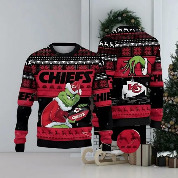 Kansas City Chiefs Grinch Stolen Ugly Christmas Sweater