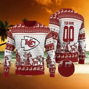 Kansas City Chiefs Personalized Reindee Ugly Christmas Sweater