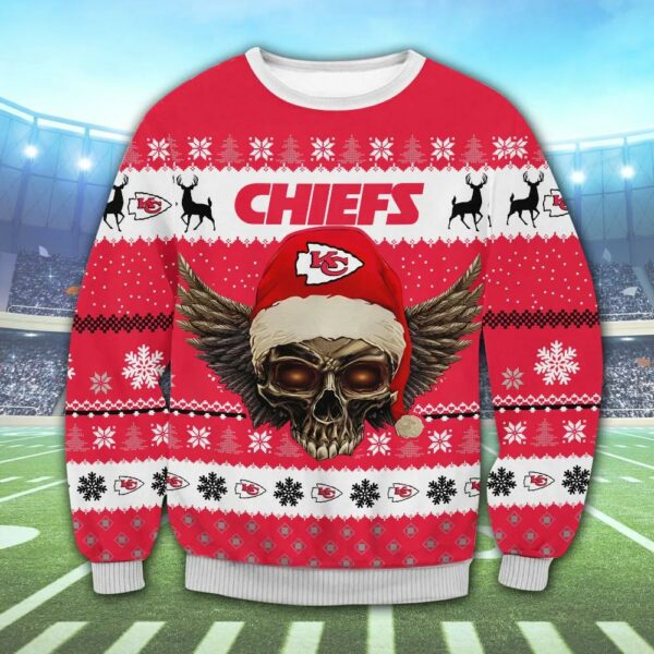 Kansas City Chiefs Skull Ugly Christmas Sweater