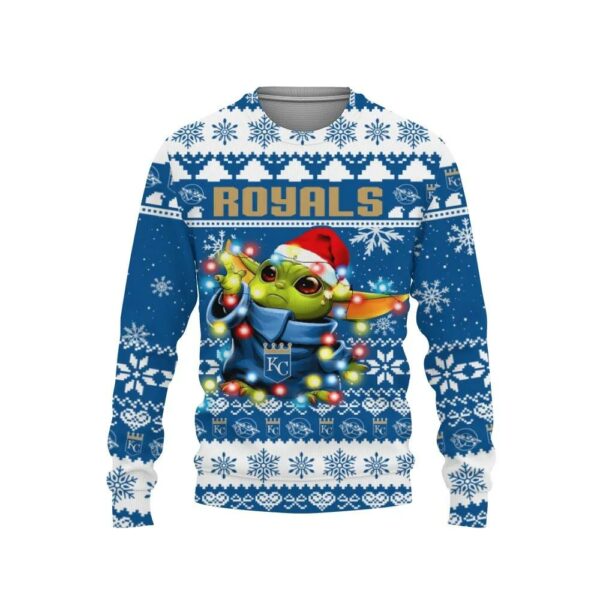 Kansas City Royals Baby Yoda Star Wars Ugly Christmas Sweater