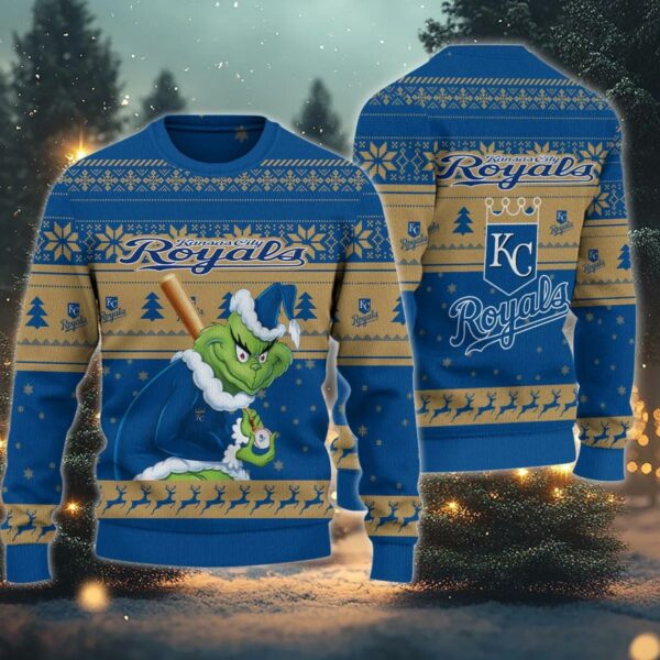 Kansas City Royals Grinch Stolen Ugly Christmas Sweater