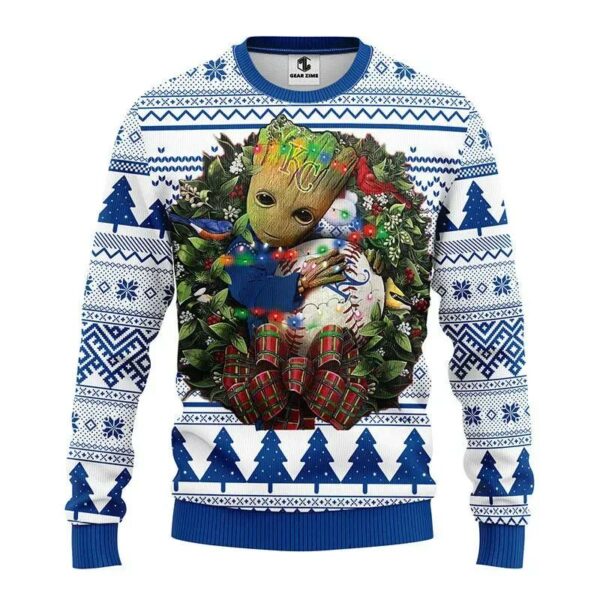 Kansas City Royals Groot Hug Ugly Christmas Sweater