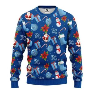 Kansas City Royals Santa Claus Snowman Ugly Christmas Sweater